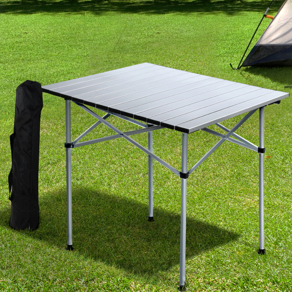 Aluminium Rollup Camping Table 70CM Outdoor Picnic BBQ