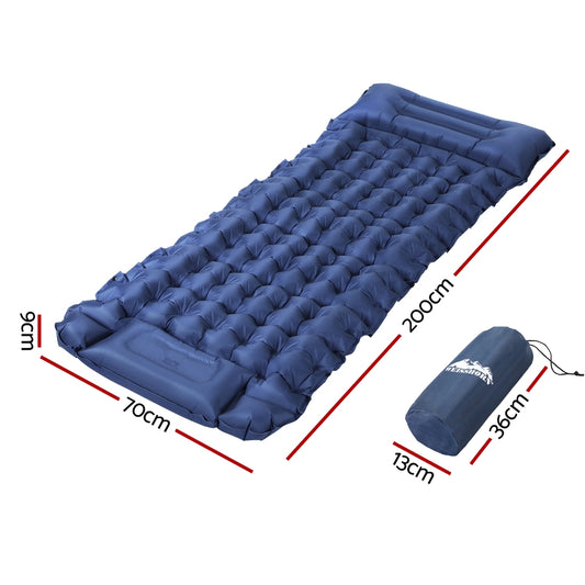 Self Inflating Camp Mattress with pillow - Single