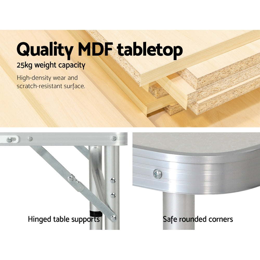 Folding Camping Table 60CM Adjustable