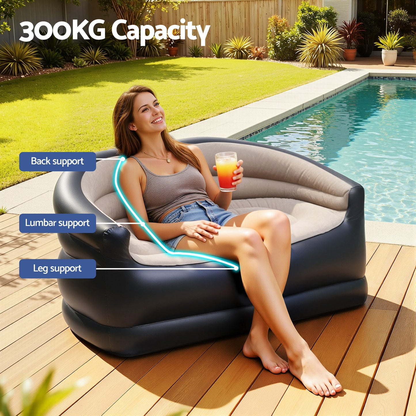 Outdoor Air Sofa Inflatable Lounge Chair with pump