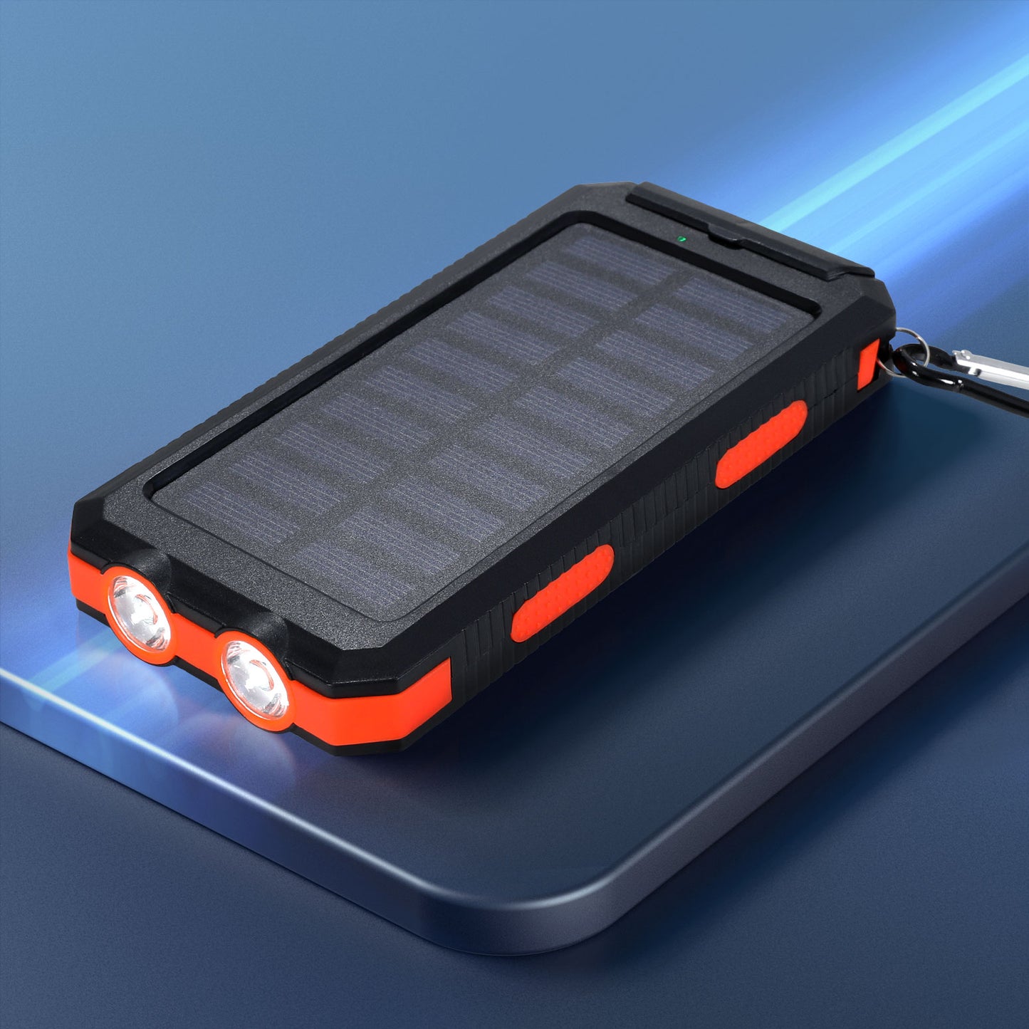 Solar Power Bank 10000mAh Dual USB Phone Charger & Light