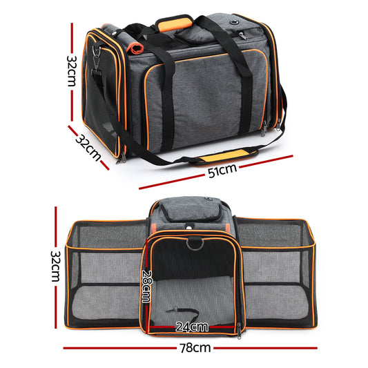 Dog Cat Travel Cage Portable Car Kennel