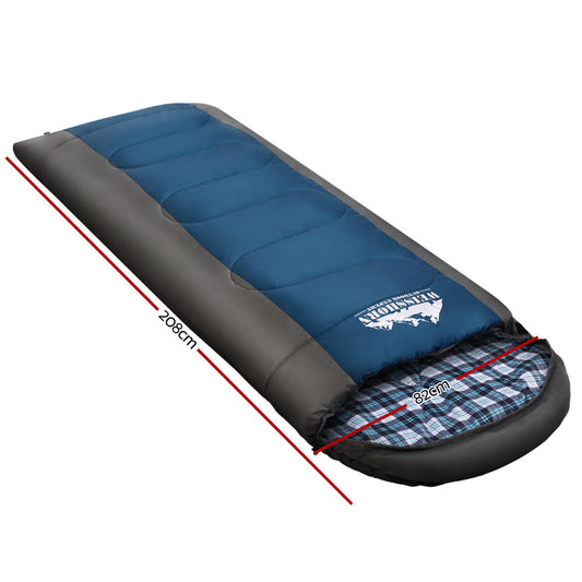 Sleeping Bag Single Thermal Camping - Blue