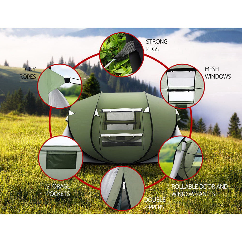 Instant Up Camping Tent approx 4 Person Dome