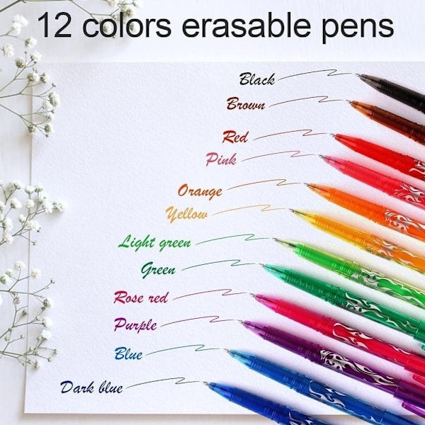 Erasable Gel Ink 12 Pk Precise Writing - Camp & Travel Journals