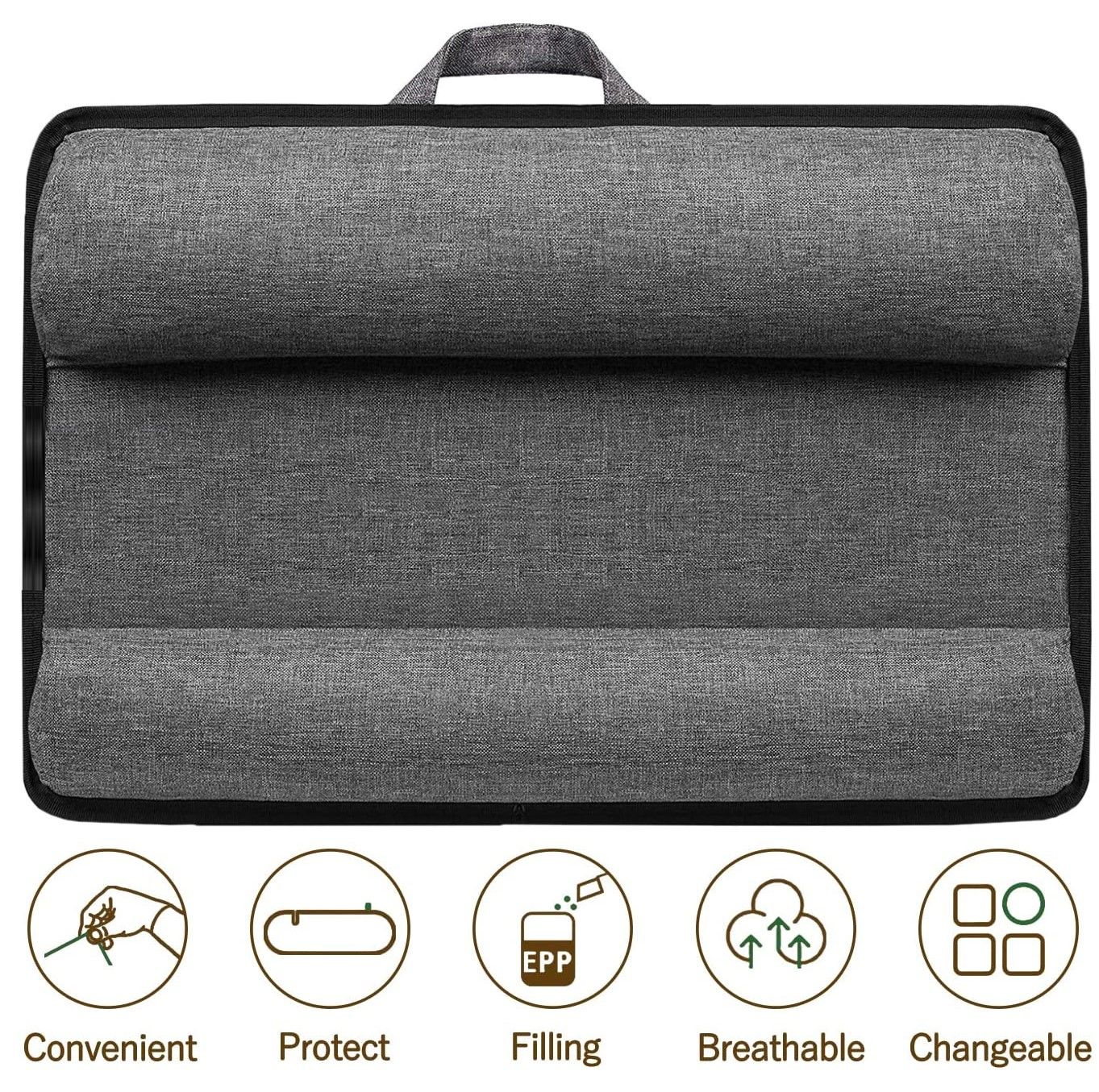 Portable Laptop Desk Mouse Pad & Phone Holder - Black - Free shipping