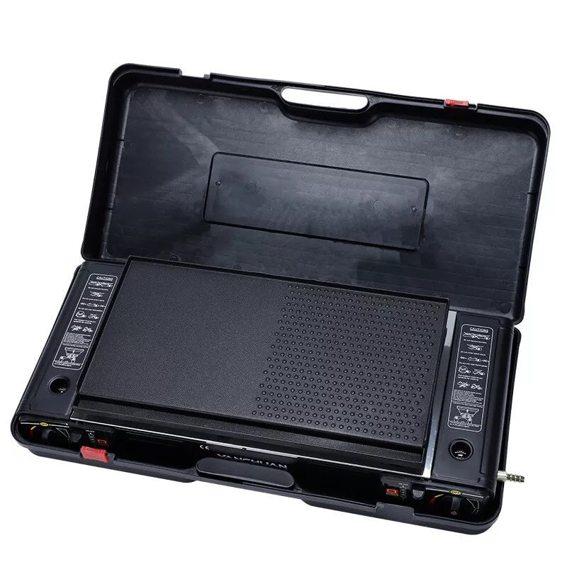 Portable Camping 2 Burner Stove w Baking Tray