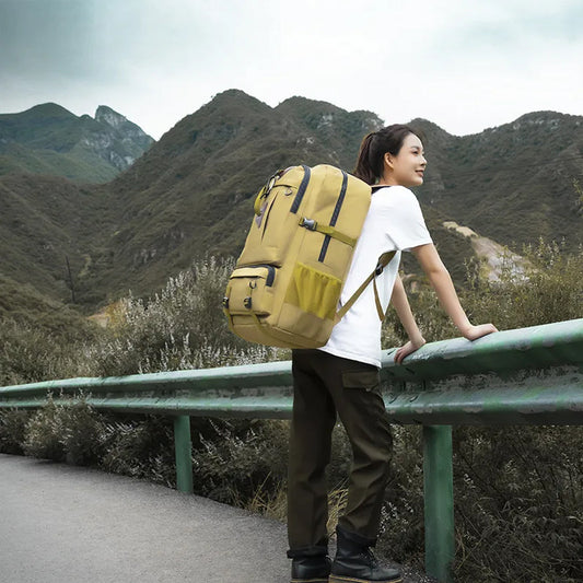 Travel Camp Backpack Large 60L Capacity - Khaki