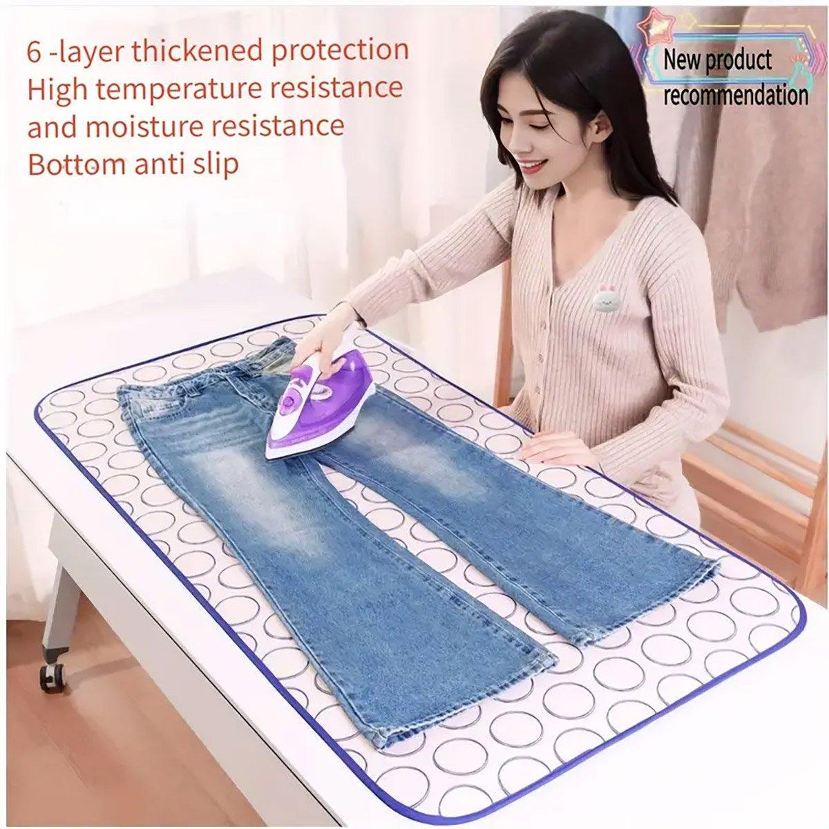 Travel Ironing Mat Non Slip - easy storage