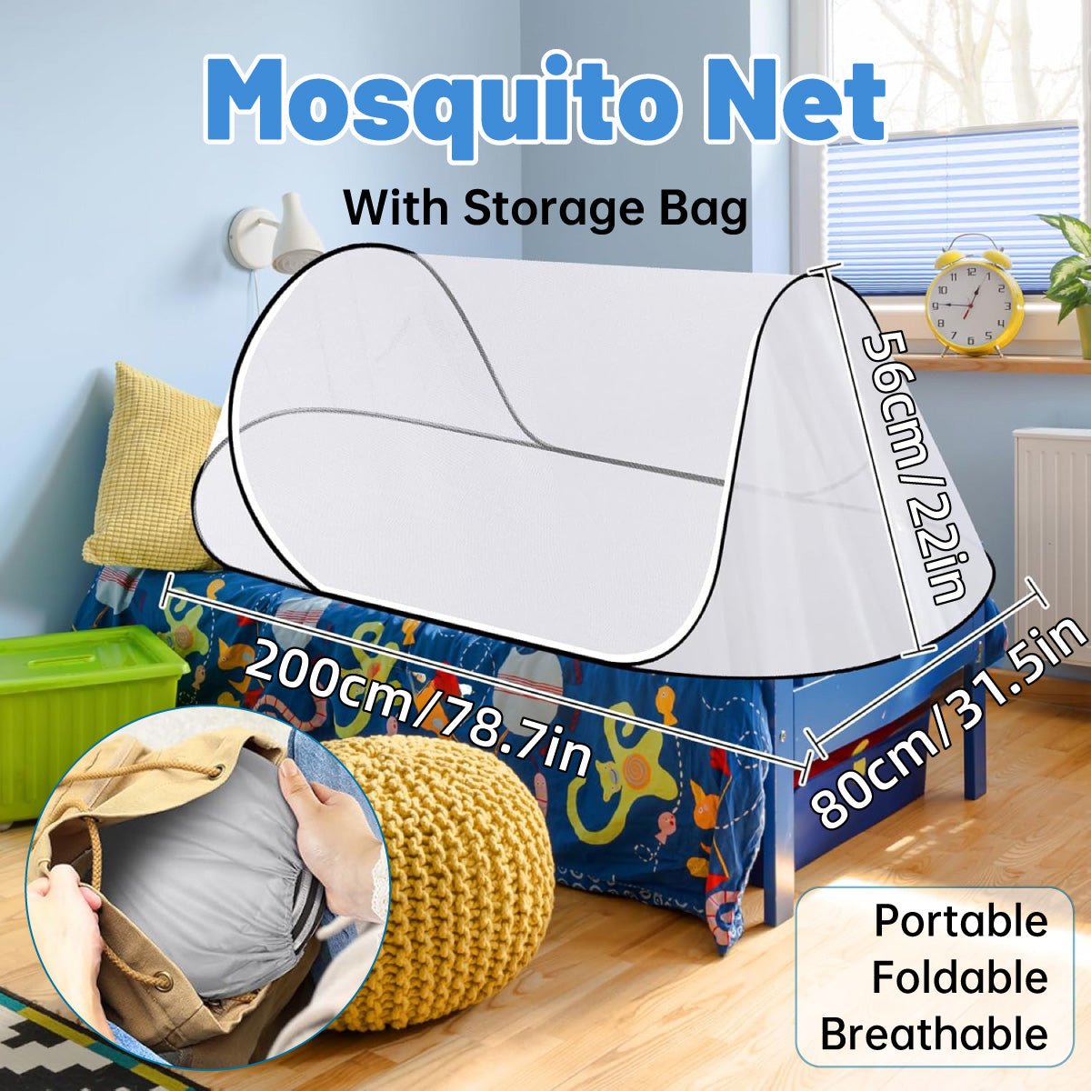 Portable Foldable Mosquito Net Pop-Up