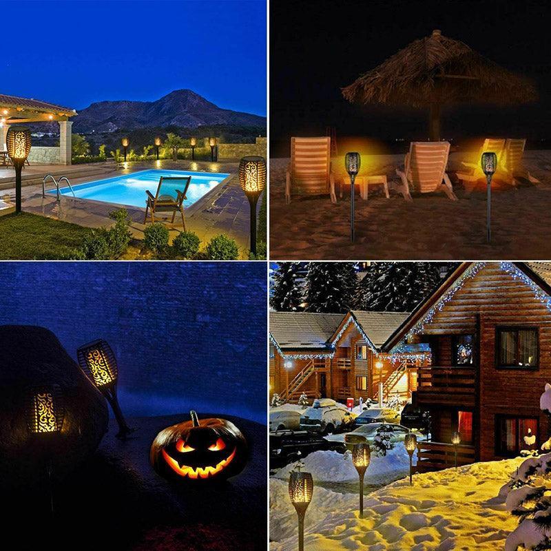 LED Solar Torch Lamps for Campsites