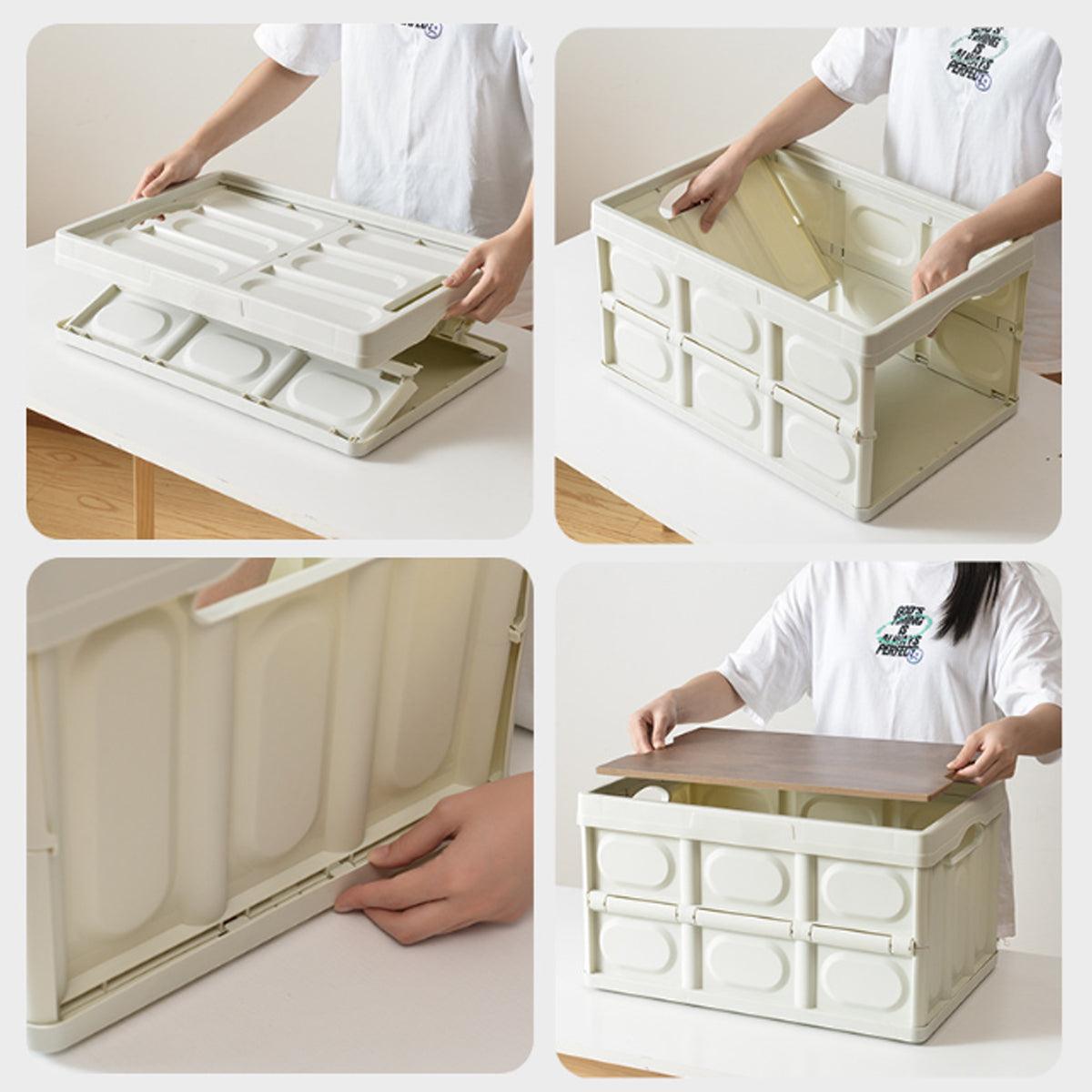 Folding Camping Storage Box 30L - White