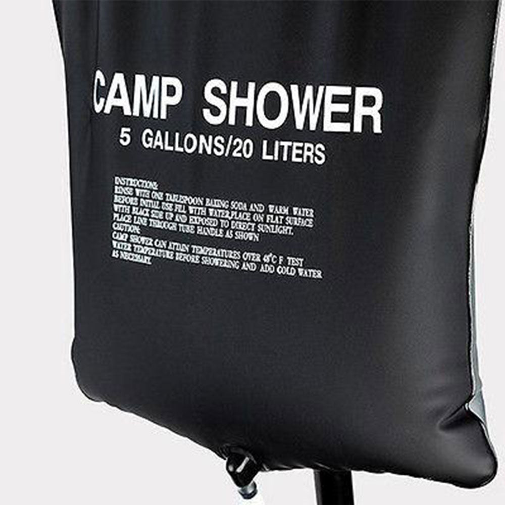 Pop Up Portable Camping Shower Tent & 20L Water Bag - blue