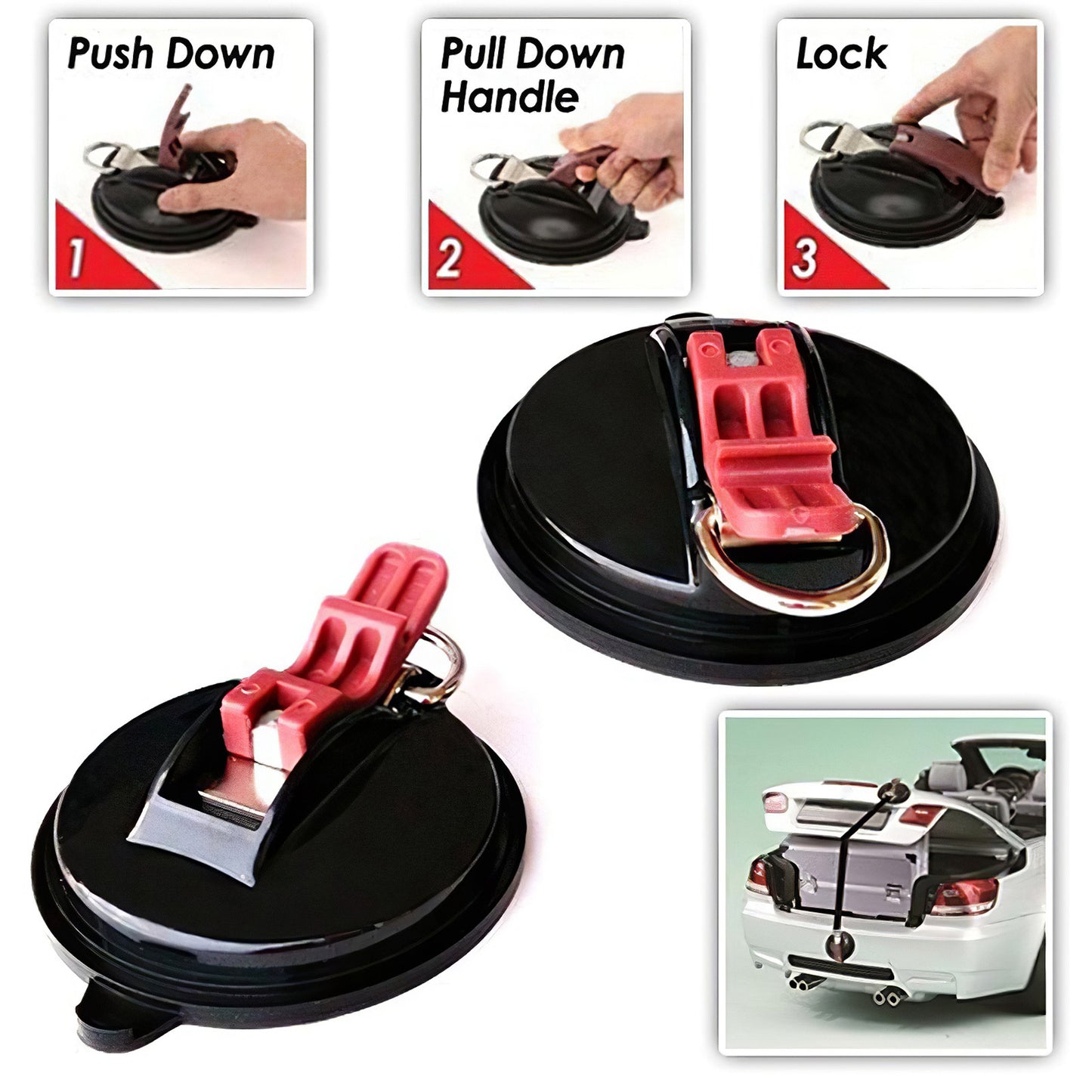 Multfunctional Tie Down Points - tarps & awnings at camp - Red