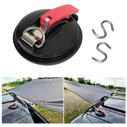 Multfunctional Tie Down Points - tarps & awnings at camp - Red