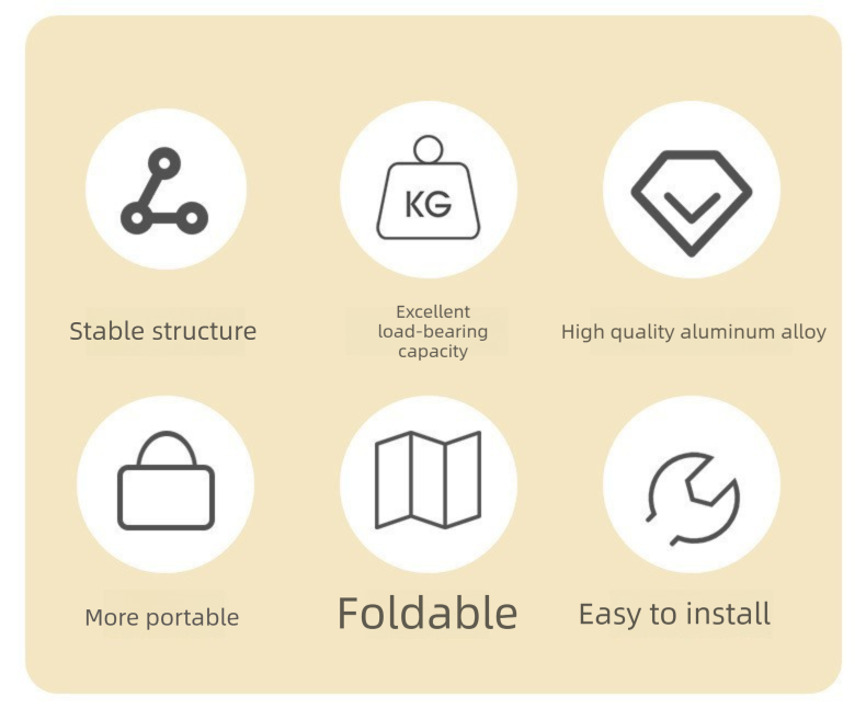 Folding iron mesh Camping Table 60x40cm - heat resistant