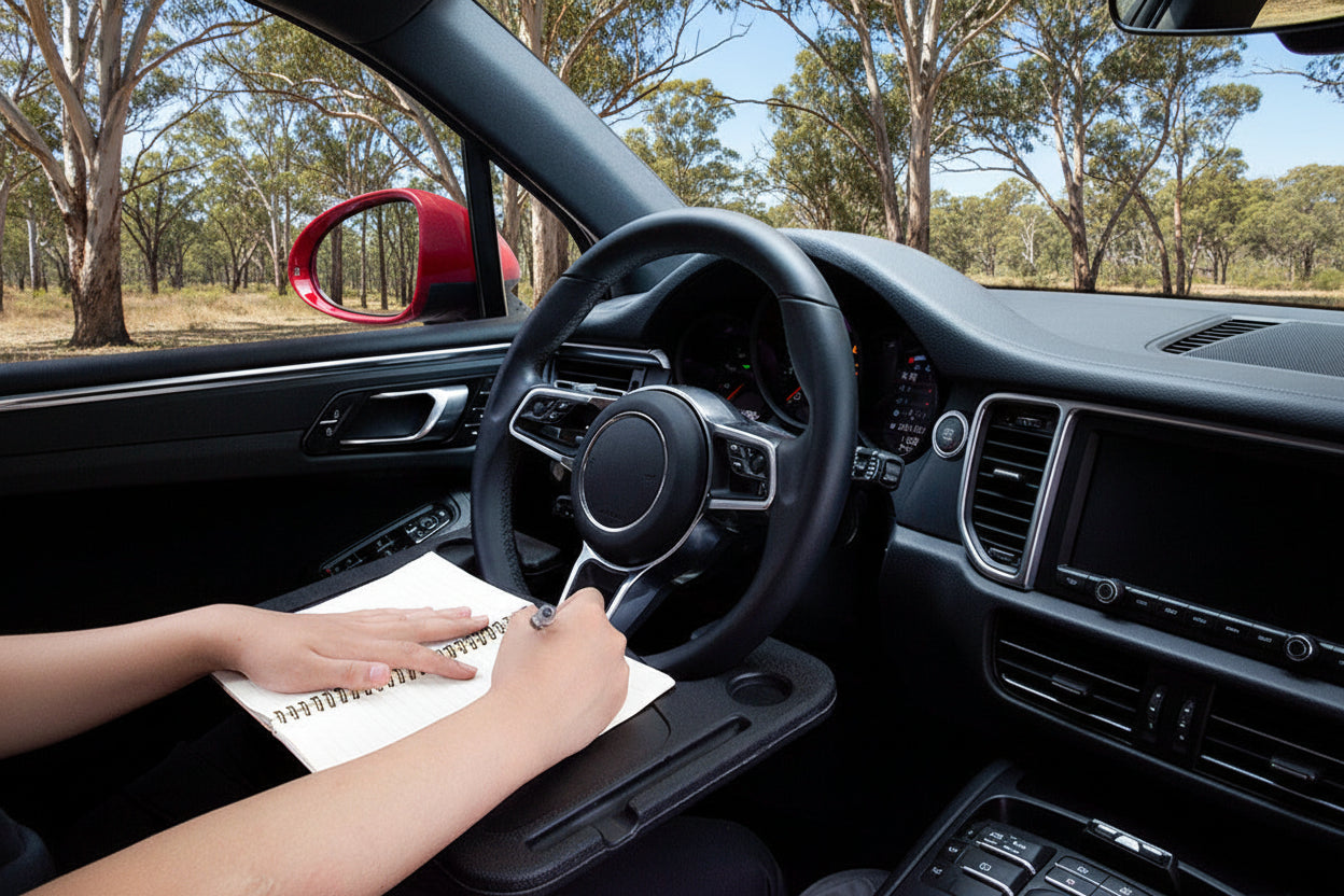 Car Steering Wheel Desk/Tray Multifunctional - Black