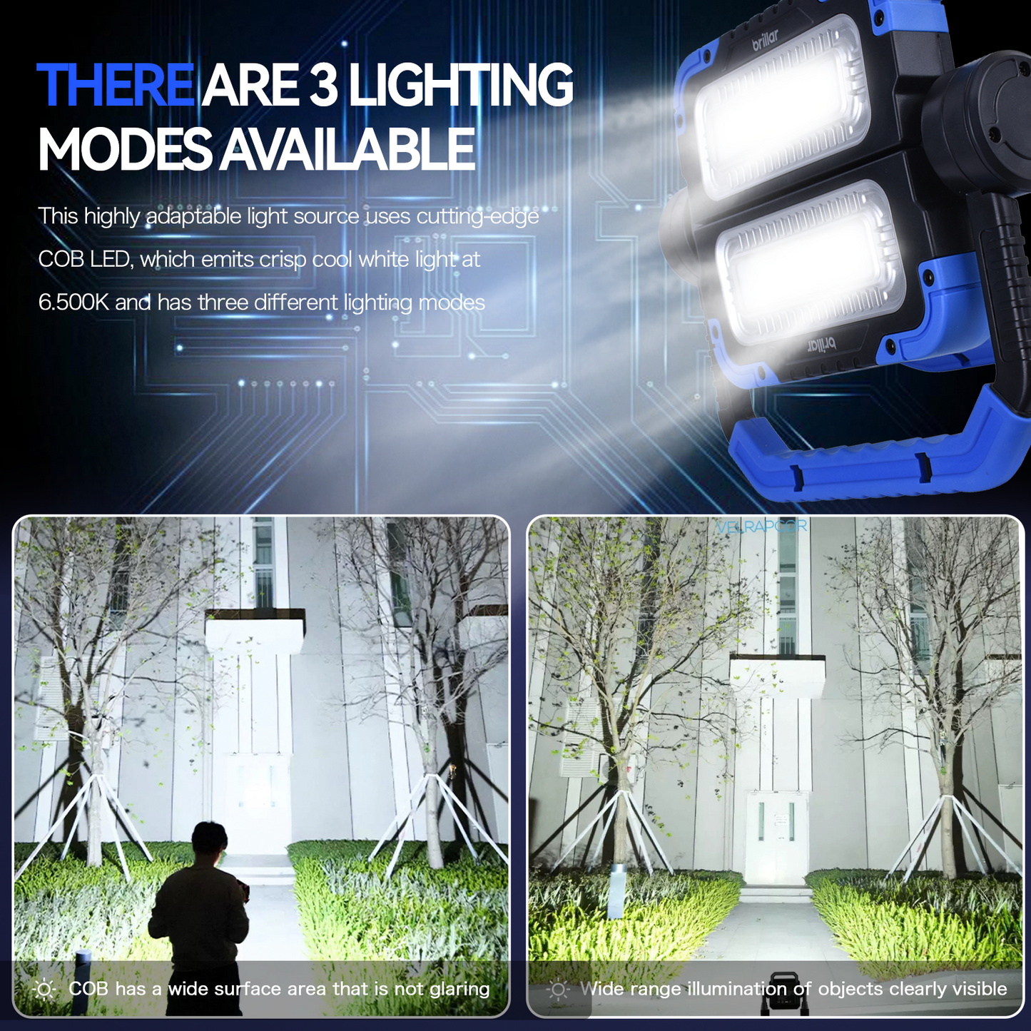 Portable Work LED Lamp 600 Lumen 360°
