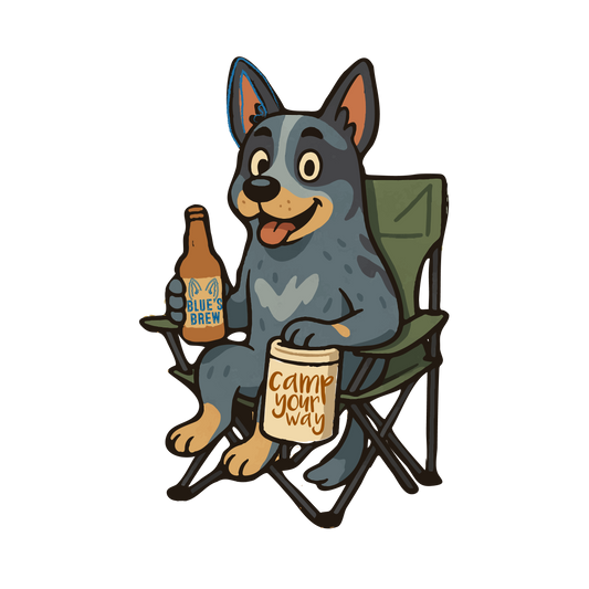 Blue Dog on Camp Chair