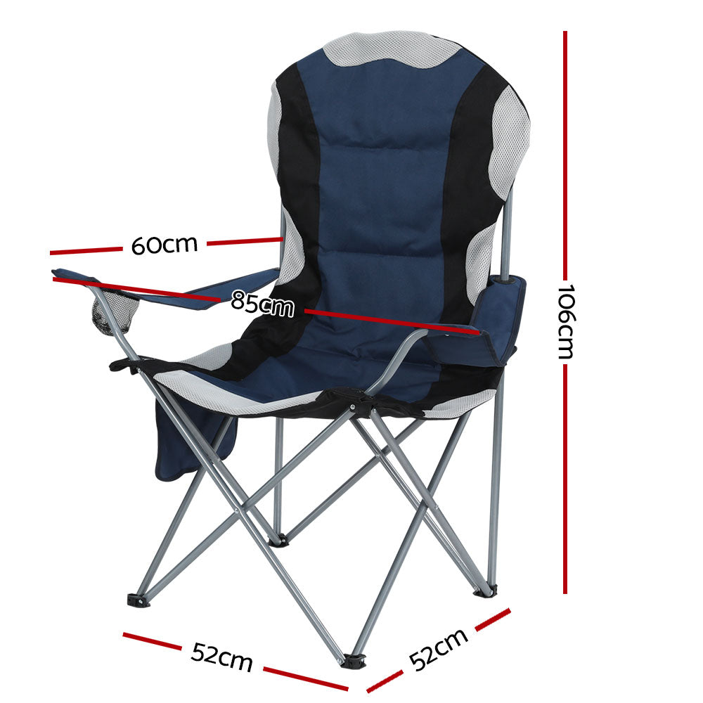 Folding Camp Chair set of 2 - Navy