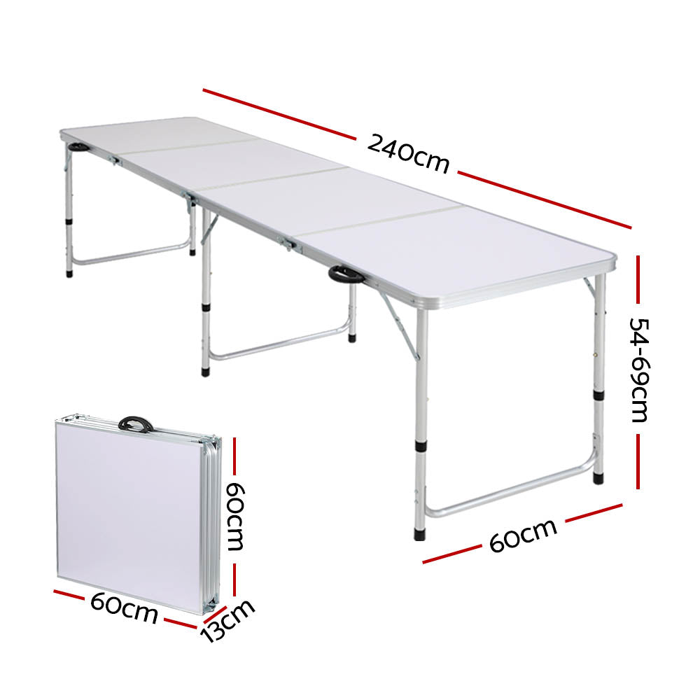 Aluminium Folding Camping Table 240cm