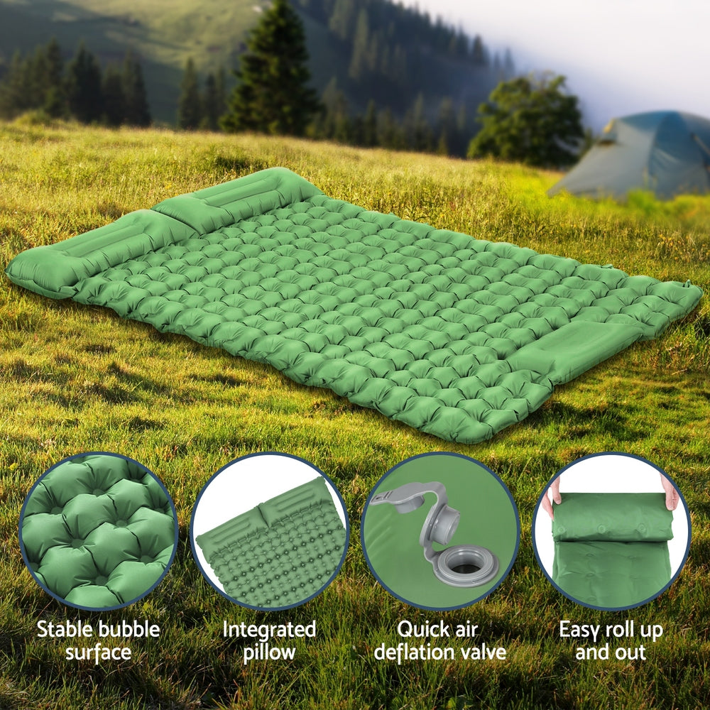Self Inflating Camp Mattress with pillow - double - free shipping