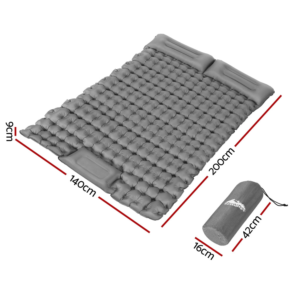 Self Inflating Camp Mattress with Pillow - double - free shipping