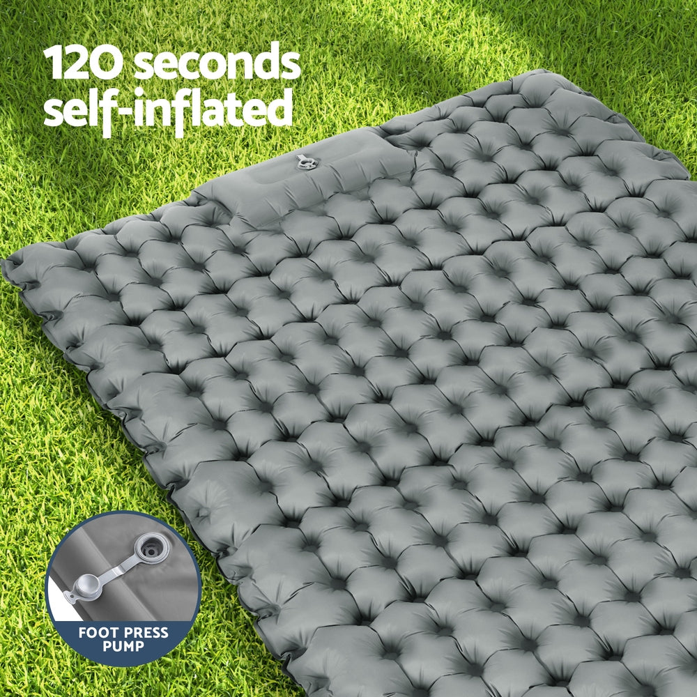 Self Inflating Camp Mattress with Pillow - double - free shipping
