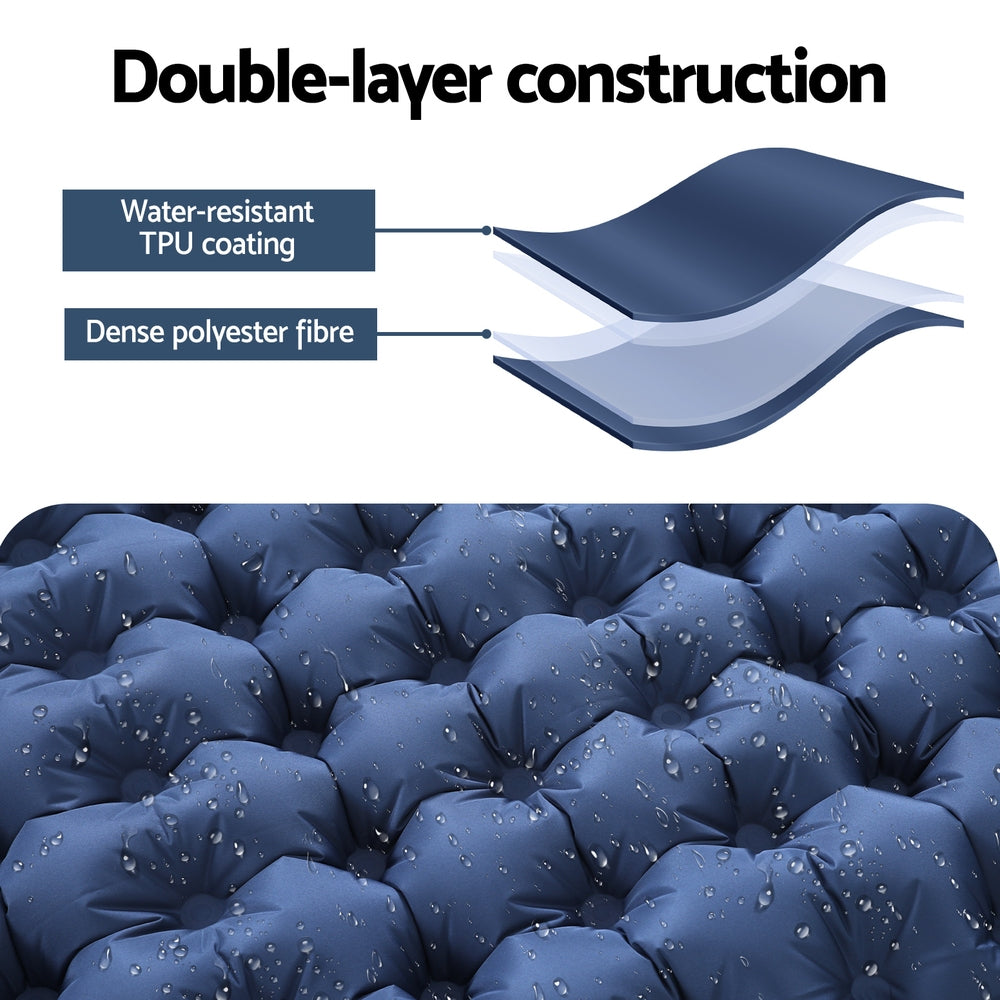 Self Inflating Camp Mattress with pillow - Single - free shipping