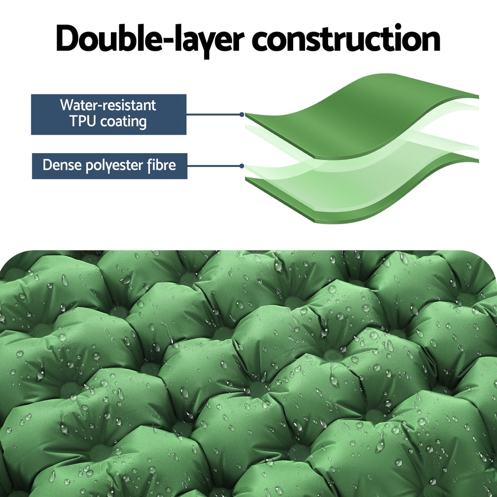 Self Inflating Camp Mattress with pillow - single - free shipping