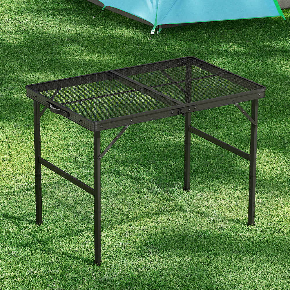 Aluminium Folding Camping Table 90CM Picnic BBQ
