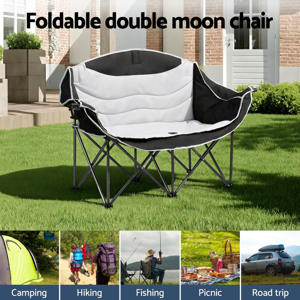 Camping Chair Double Folding Moon style - 240KG