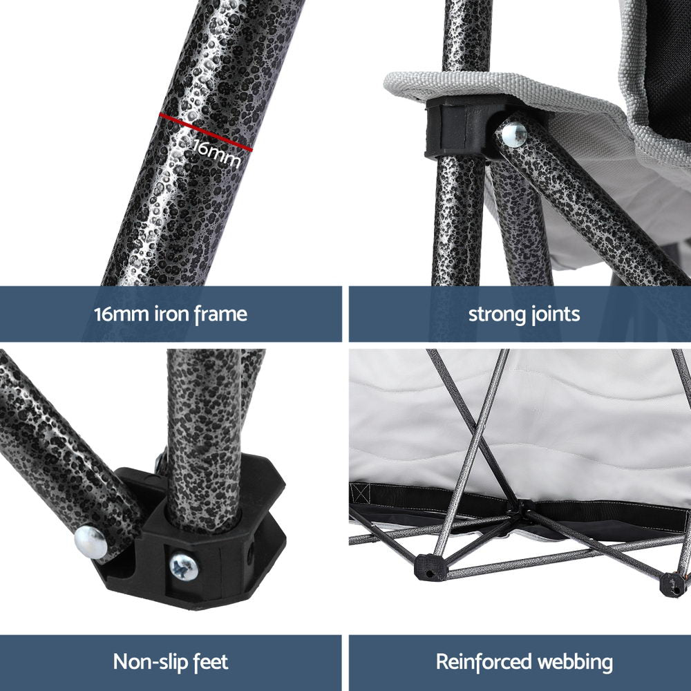 Camping Chair Double Folding Moon style - 240KG