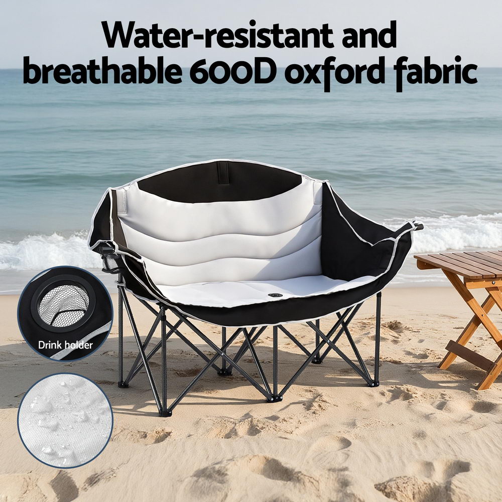Camping Chair Double Folding Moon style - 240KG