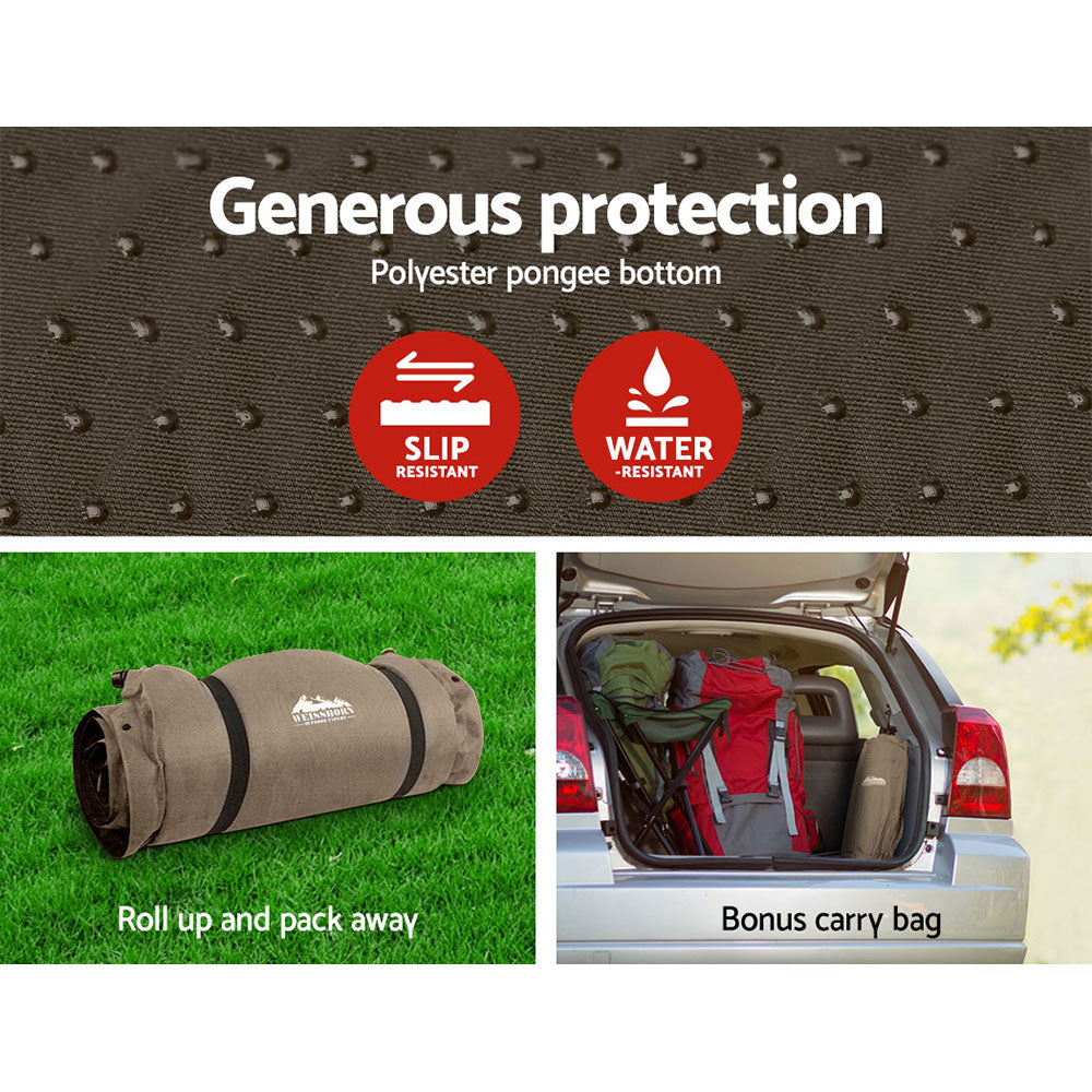 Self Inflating Mattress Camping Single Coffee