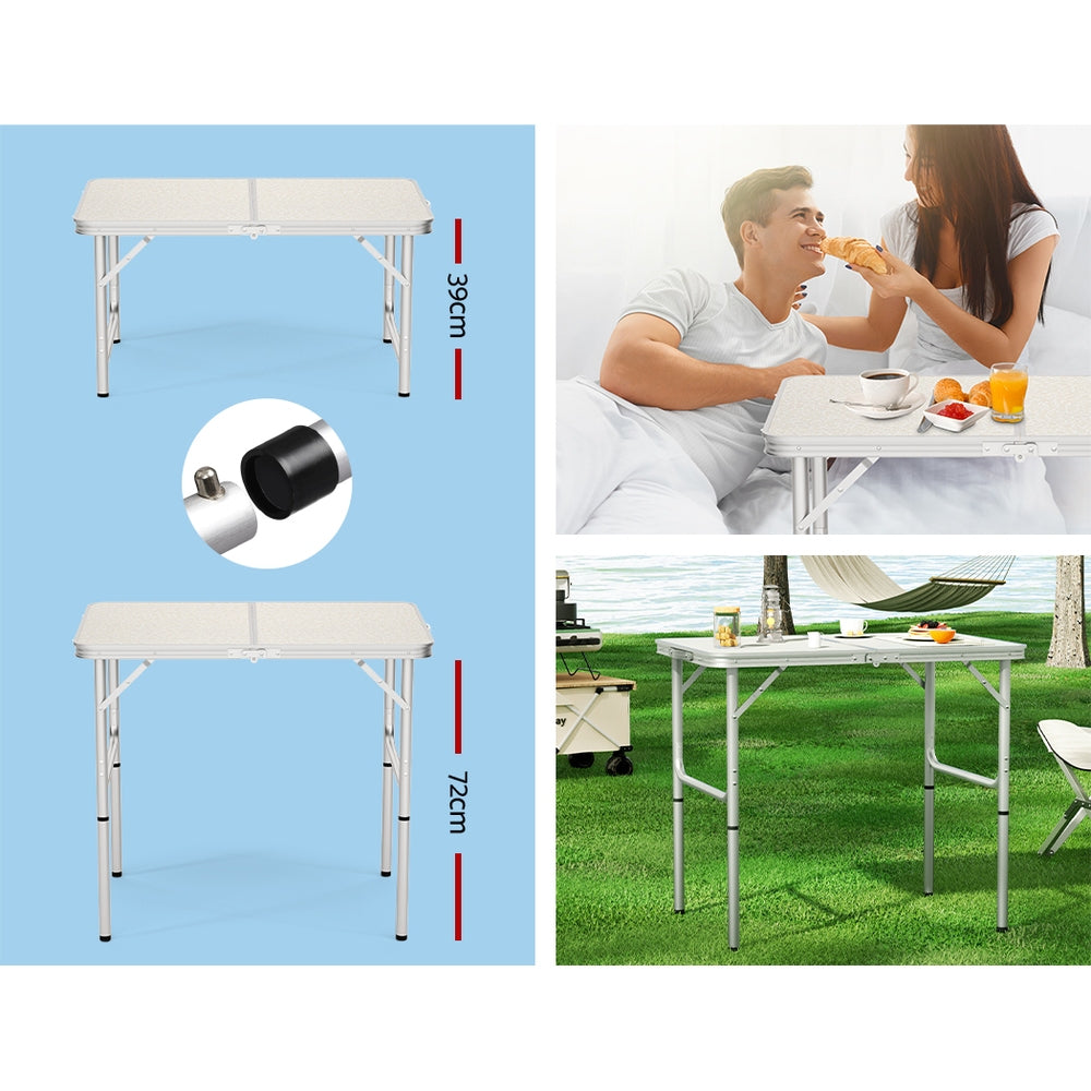Folding Camping Table 90CM Adjustable