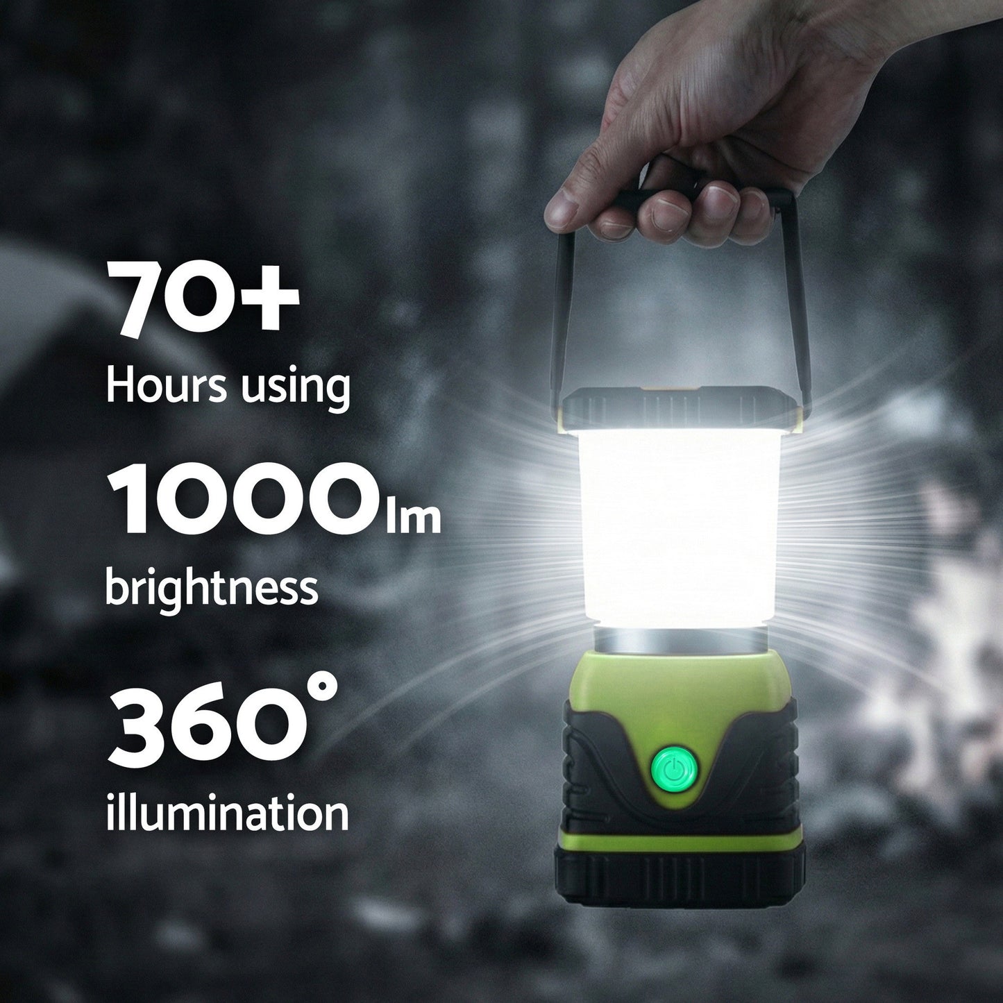 2-Pack LED Camping Lanterns waterproof - Green