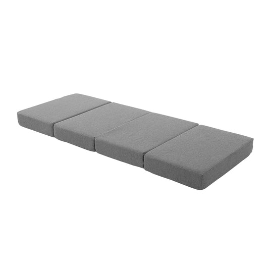 Foldable Camp Foam Single Mattress - Grey