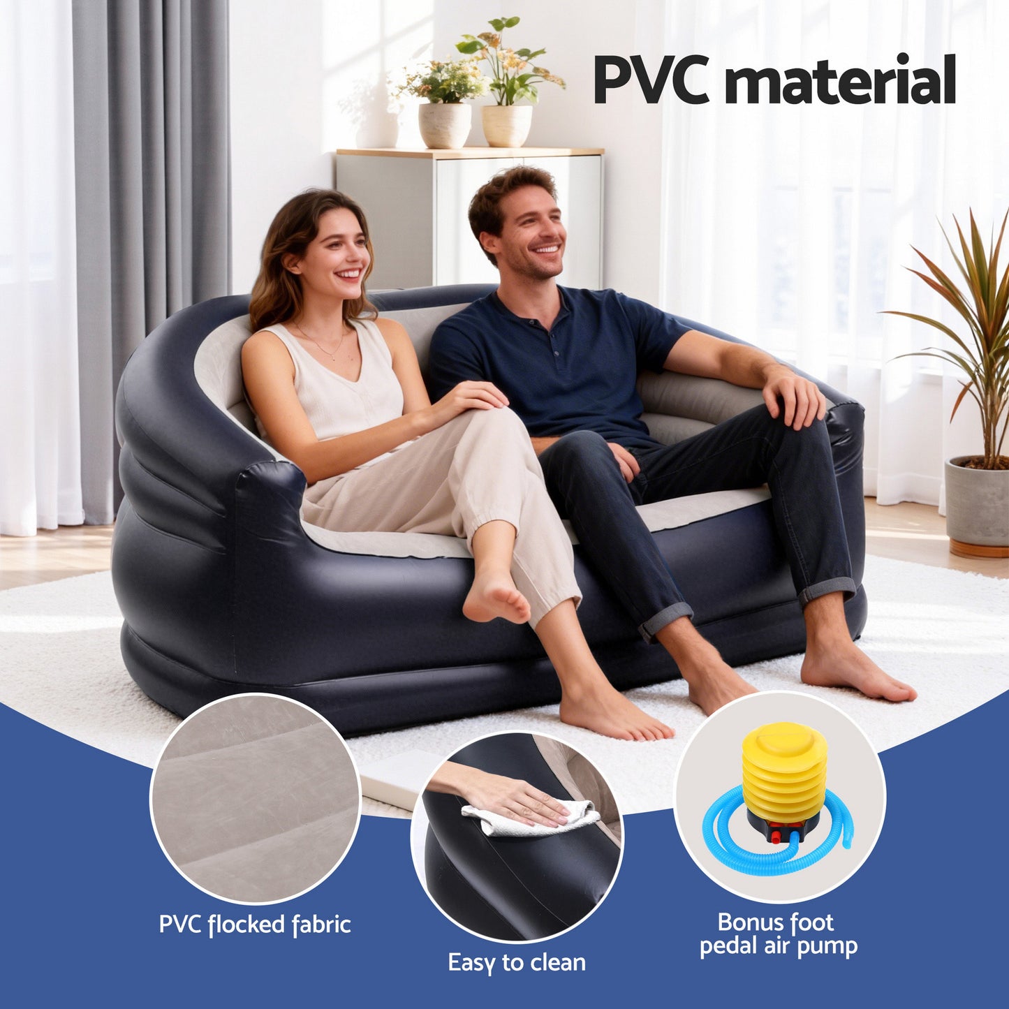 Outdoor Air Sofa Inflatable Lounge Chair with pump