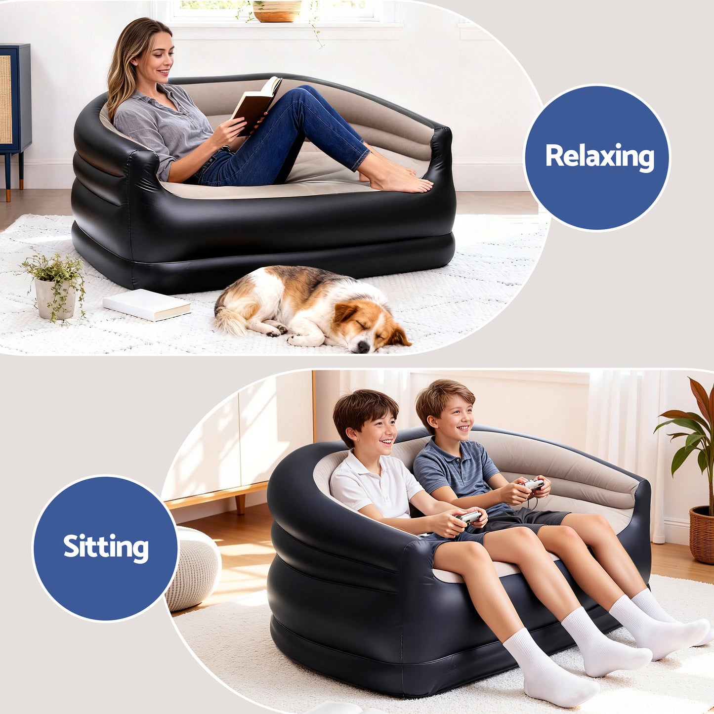 Outdoor Air Sofa Inflatable Lounge Chair with pump