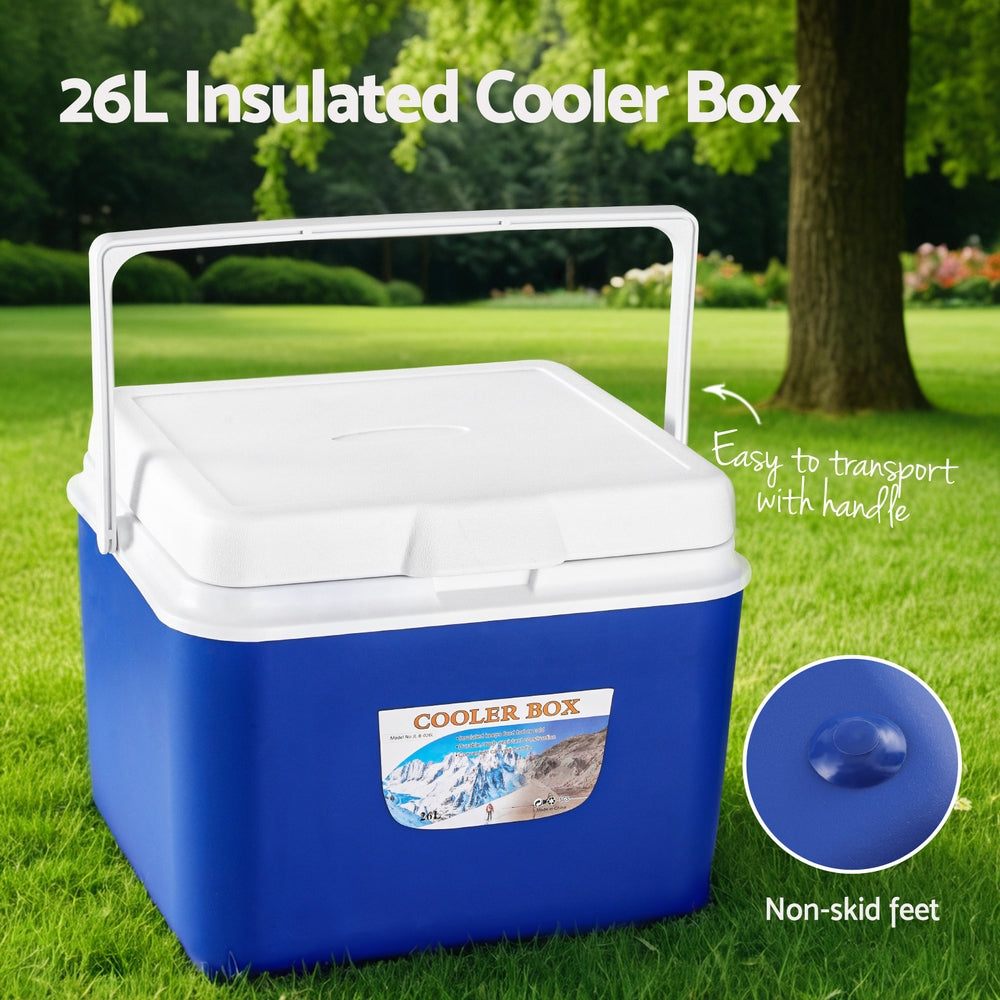 Ice Cooler Box Camping Esky 26L - Blue - Free shipping