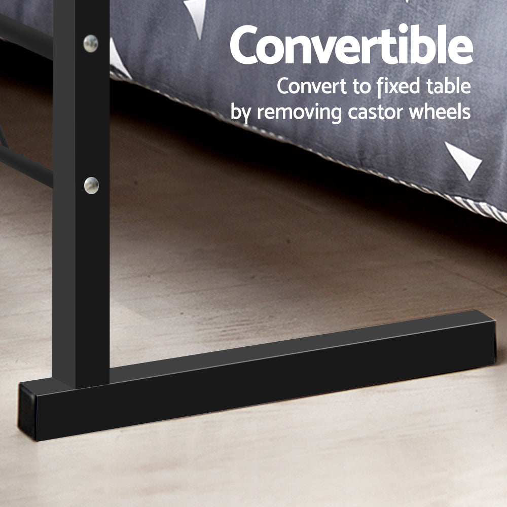 Mobile Laptop Work Table 60CM Dark Wood