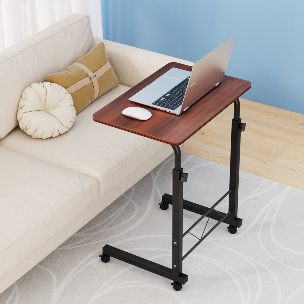 Mobile Laptop Work Table 60CM Dark Wood