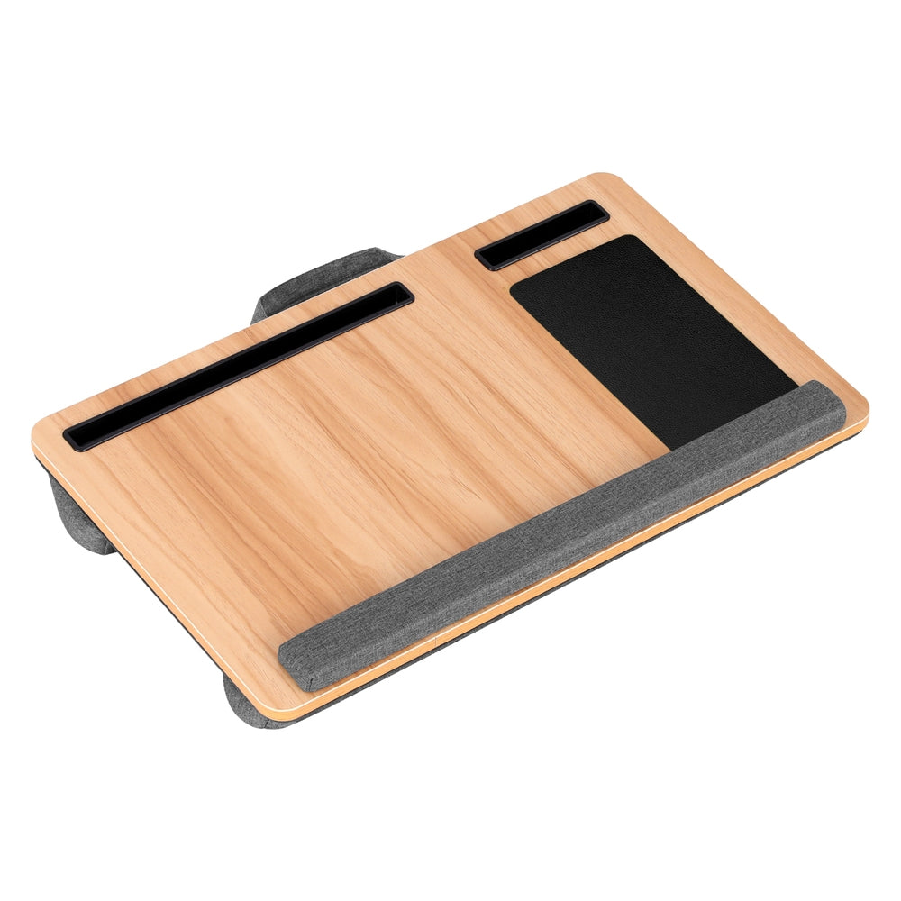 Artiss Lap Desk Wrist-rest iPad & Ph Slot 55cm - OAK