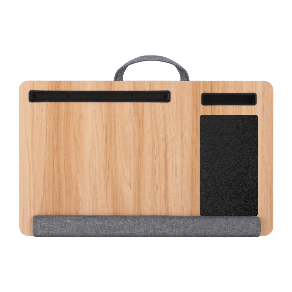 Artiss Lap Desk Wrist-rest iPad & Ph Slot 55cm - OAK