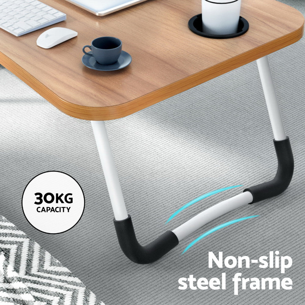 Laptop Desk foldable portable and light - Oak colour - Free shipping