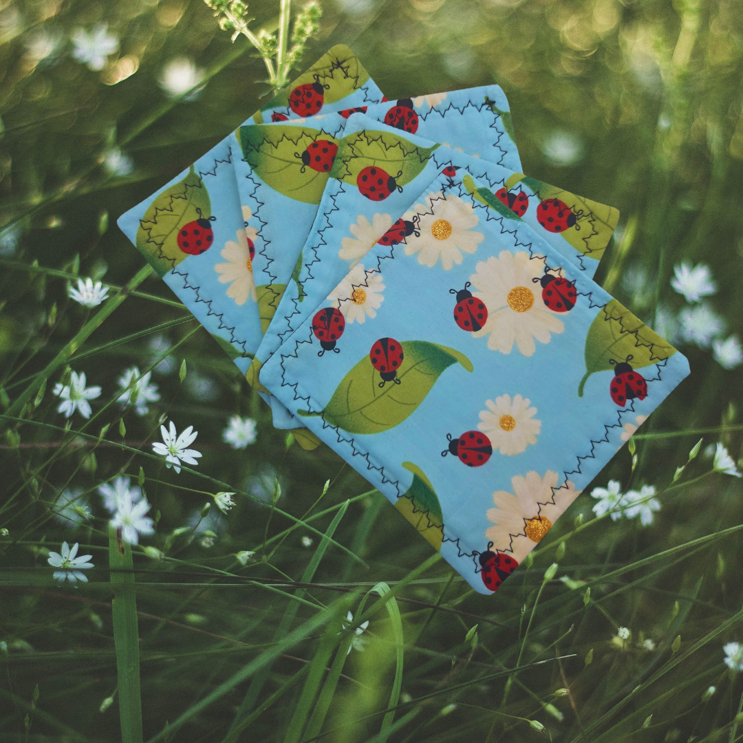Coasters for Travelling & Camping - Ladybugs