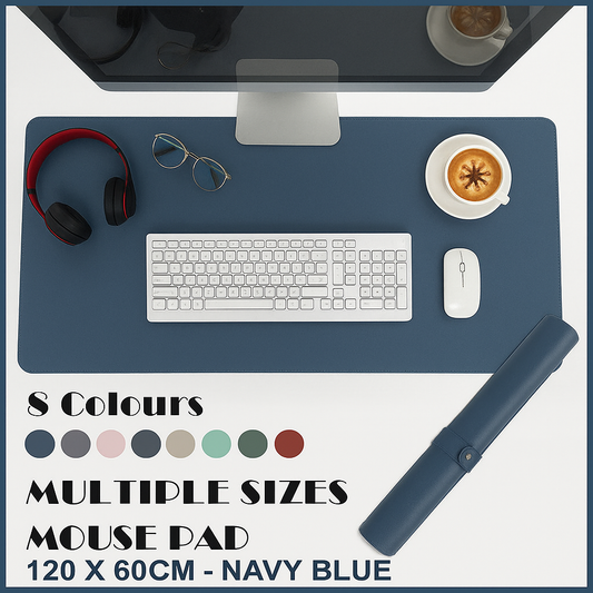 Rollup On-the-Go Mouse & Keyboard Mat - Navy Blue