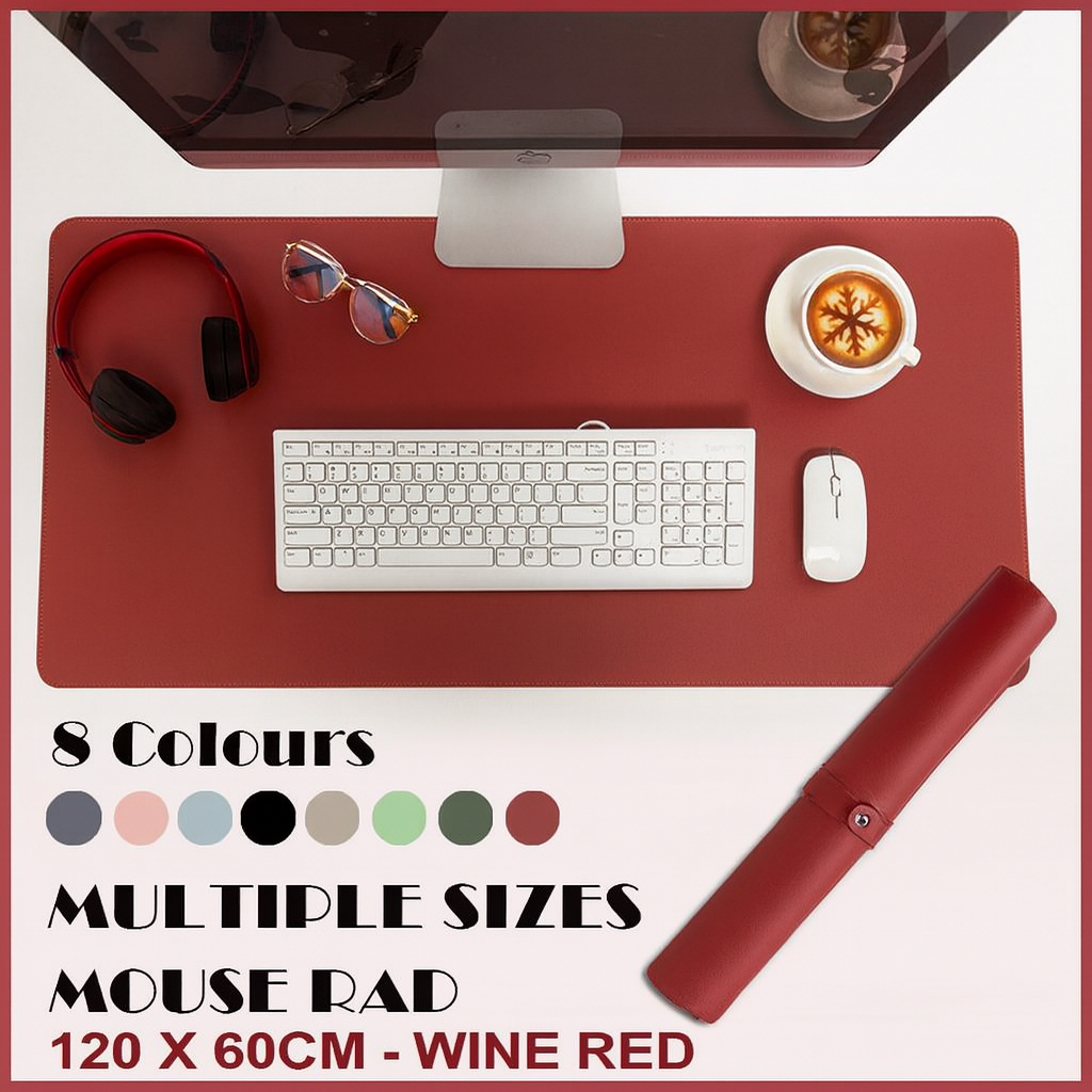 Rollup On-the-Go Mouse & Keyboard Mat - Wine Red