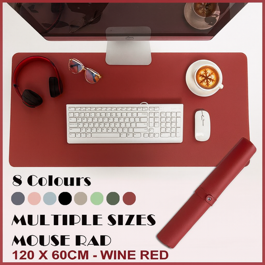 Rollup On-the-Go Mouse & Keyboard Mat - Wine Red